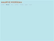 Tablet Screenshot of maartjewiersema.com